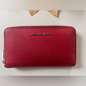 Red Michael Kors Wallet